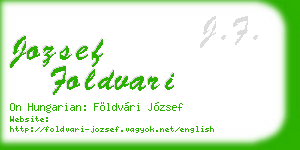 jozsef foldvari business card